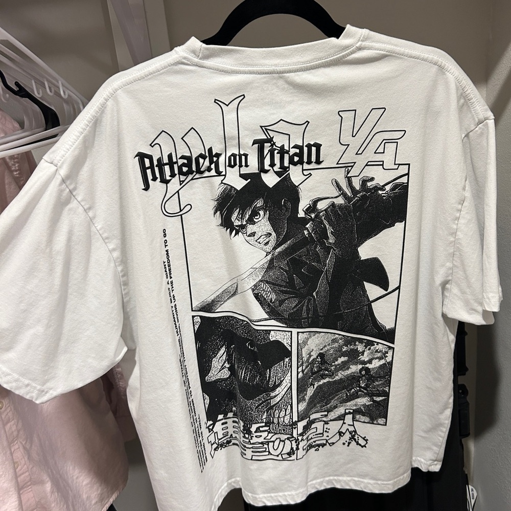 YoungLA Attack on Titan Graphic Tee - White